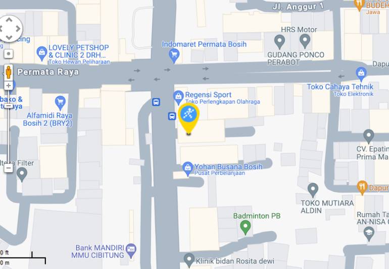 Peta ke toko EraBlue di  Jl. Bosih Raya No.168, Wanasari, Kec. Cibitung, Kabupaten Bekasi, Jawa Barat 17520