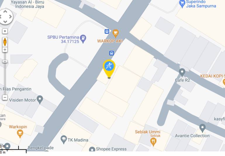 Peta ke toko EraBlue di  Jl. Patriot No.57, RT.002/RW.003, Jakasampurna, Kec. Bekasi Bar., Kota Bks, Jawa Barat 17145