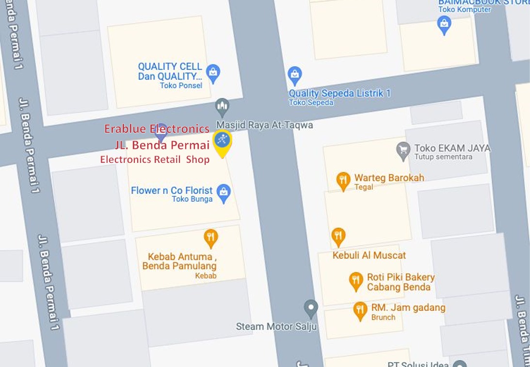 Peta ke toko EraBlue di  Jalan Benda Permai Raya B8/8-B8/9, RT 001, RW 010, terletak di Kel/Desa Pondok Benda, Kecamatan Pamulang, Kota Tangerang Selatan, Provinsi Banten.