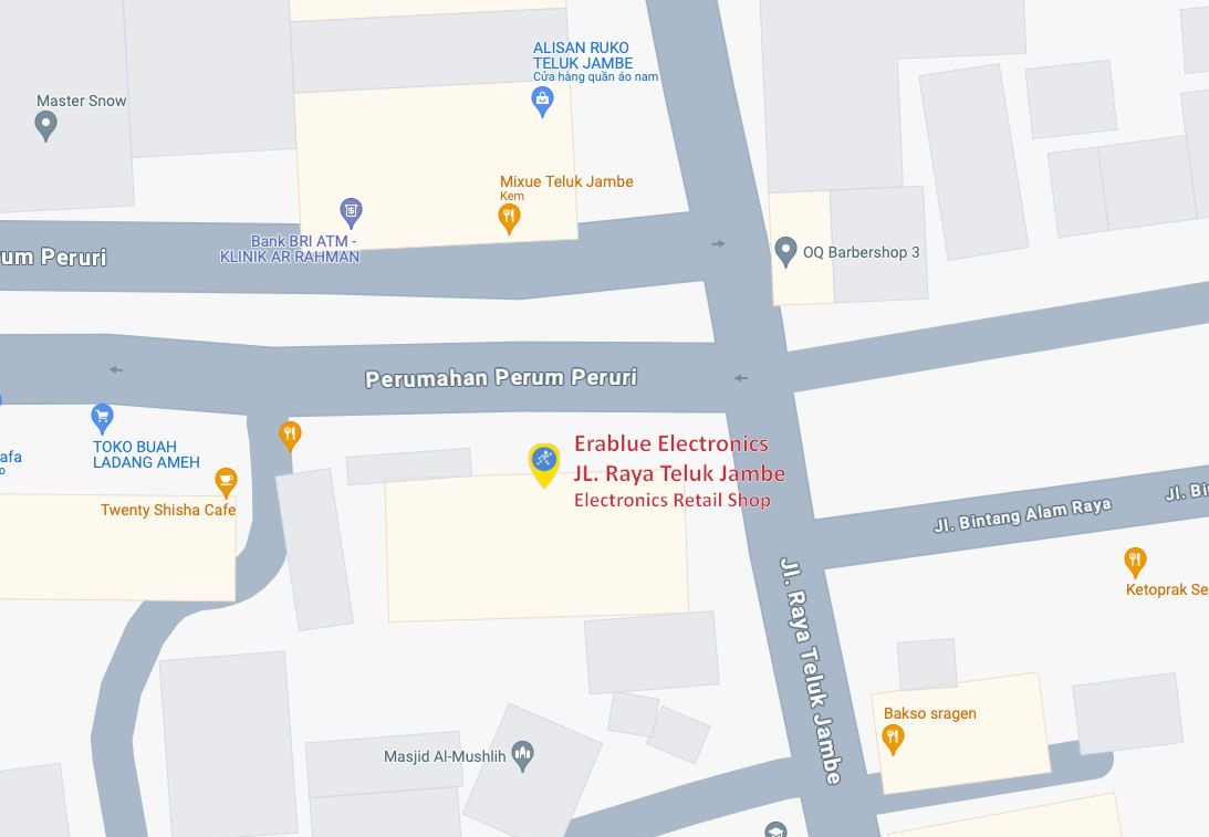 Peta ke toko EraBlue di  M896+2WJ, Perumahan Perum Peruri, Telukjambe, Telukjambe Timur, Karawang, Jawa Barat 41361