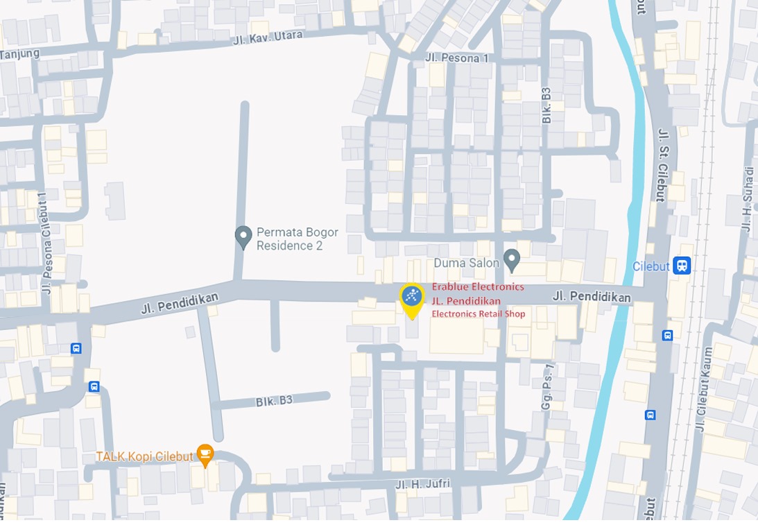 Peta ke toko EraBlue di  Jalan Pendidikan, RT 005, RW 004, terletak di Kel/Desa Cilebut Barat, Kecamatan Sukaraja, Kabupaten Bogor, Provinsi Jawa Barat