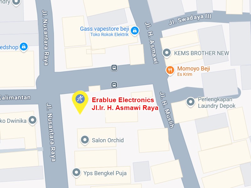 Peta ke toko EraBlue di  Jalan H Asmawi Raya No. 82, RT 006, RW 002, terletak di Kel/Desa Beji, Kecamatan Beji, Kota Depok, Provinsi Jawa Barat